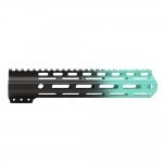 CERAKOTE GRADIENT| AR-15 ANGLE CUT CLAMP ON M-LOK 10 INCH HANDGUARD- BLACK BASE- GRADIENT- ROBINS EGG -MADE IN U.S.A